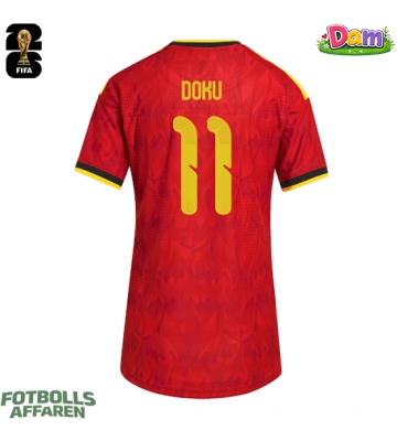 Belgien Jeremy Doku #11 Hemmatröja Kvinnor VM 2026 Kortärmad